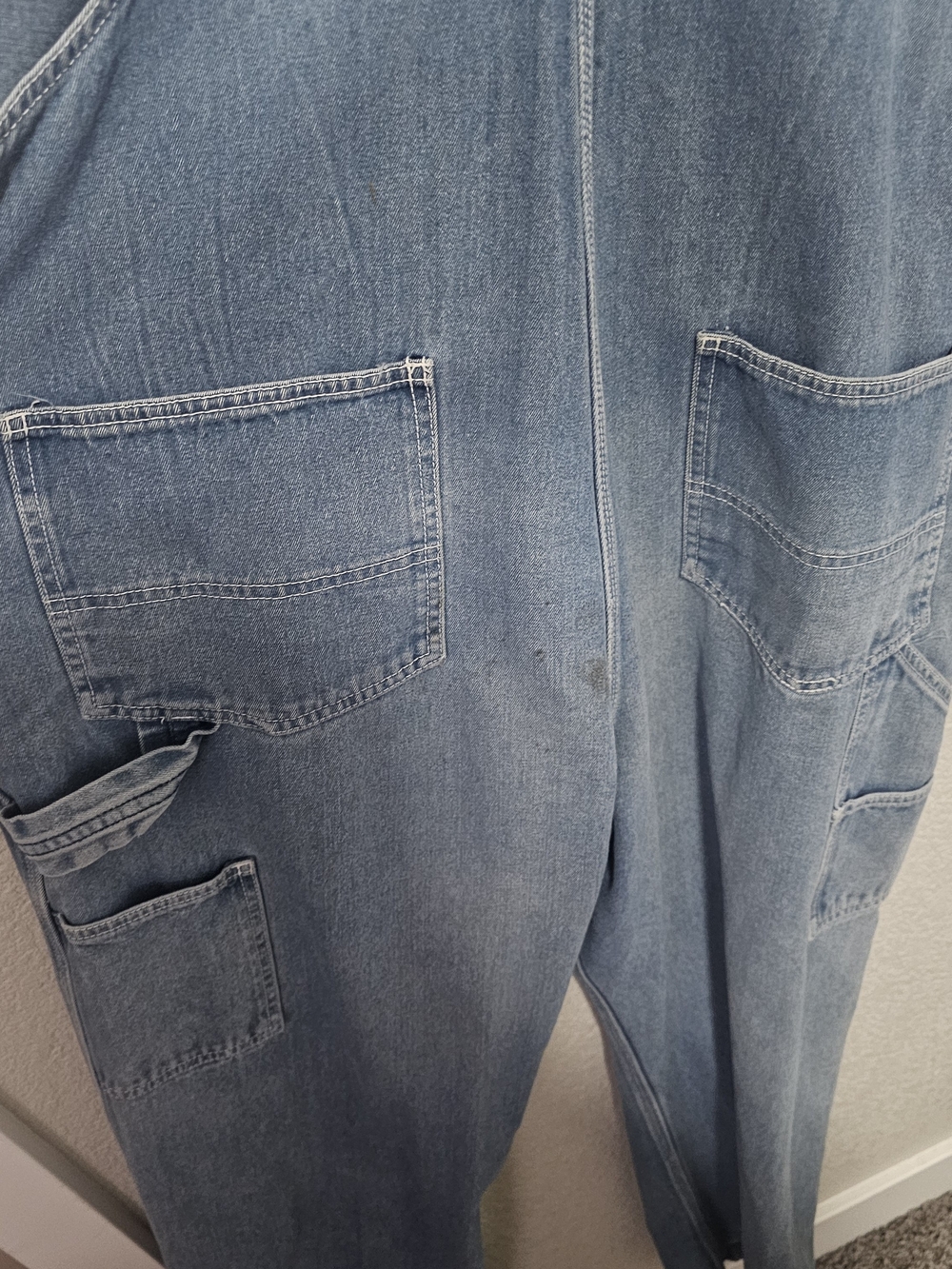 Light Wash Denim Overalls for Women - Relaxed Fit - Picture 2 of 8